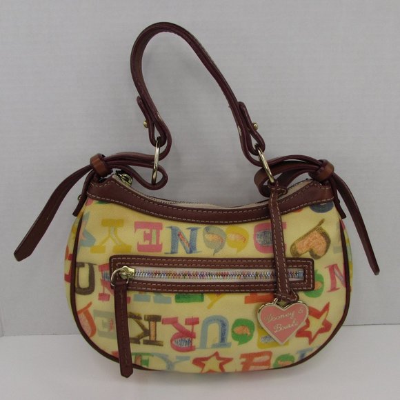 Dooney & Bourke Handbags - Dooney & Bourke Small Egg Pouchette Graffiti Crayon Doodle Handbag Purse
